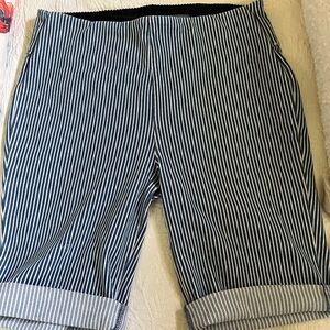 Lysse Blue and White Striped Women Shorts